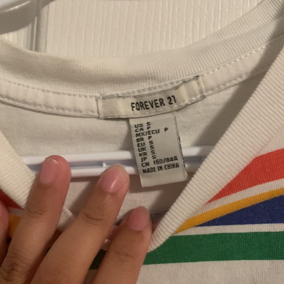 Forever 21 Rainbow Striped Shirt - Picture 3 of 3